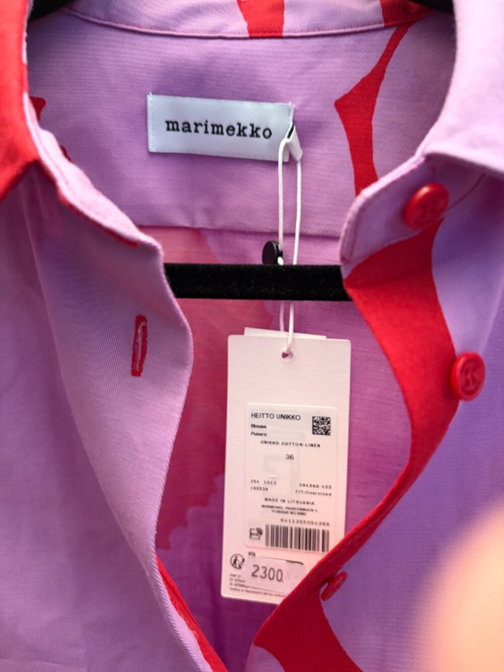 Marimekko long oversized shirt - Picture 3 of 4